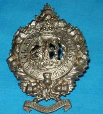 1st VOLUNTEER BATTALION ARGYLL & SUTHERLAND HIGHLANDERS GLENGARRY CAP BADGE