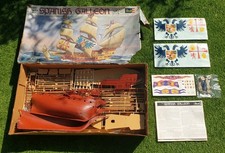 Vintage 1970's Revell Spanish Galleon Model Building Set Ship Boxed With Decals
