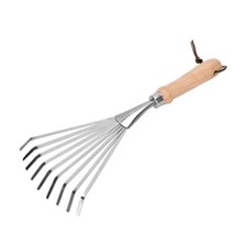 Garden Hand Rake Small Leaf Rake Cultivator for Gardening Cleaning