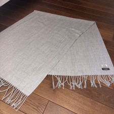 ACNE STUDIOS Grey FRINGE WOOL SCARF - OVERSIZED