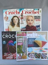 Bundle of Simply Crochet Magazines Issues 25, 35 Plus 3 Pattern Booklets VGC