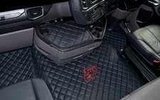 FLOOR MATS FIT SCANIA R NEW GENERATION [2017+] FOLDING PASSENGER SEAT -BLACK/RED