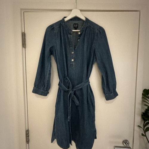 Gap denim button front belted - gap,