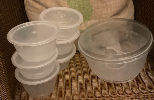 Plastic trifle dish - and, 6