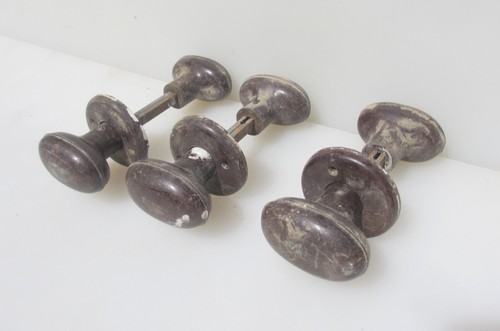 Vintage bakelite door knobs - door,