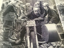 ARTHUR LYN PULHAM TRIALS SIDECAR MOTORCYCLE PICTURE ARTICLE. Last one