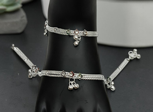 Anklet silver plated ankle - anklet,