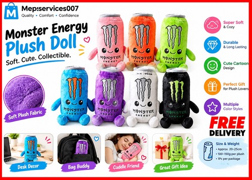 Monster energy can - energy, plush