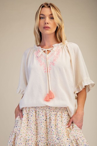 Easel floral embroidered - floral,