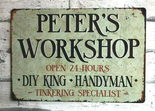 Workshop sign personalised - sign,