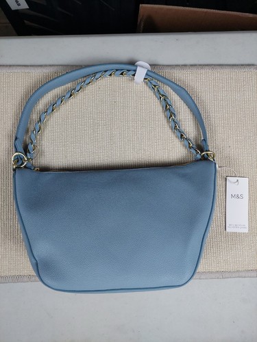 Women light blue faux - m&s,