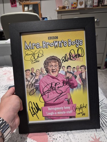 Mrs browns boys cast signed - mrs,