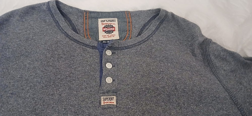 Superdry men henley long - men's,
