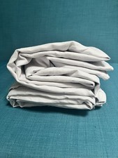 Made.com Brisa 100% Linen Double Duvet Cover Silver Grey Light Use VGC