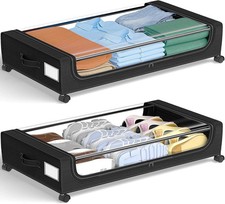 2Pcs Under Bed Storage with