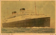 CUNARD WHITE STAR GEORGIC - POSTCARD