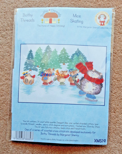 Mice skating cross - mice, stitch