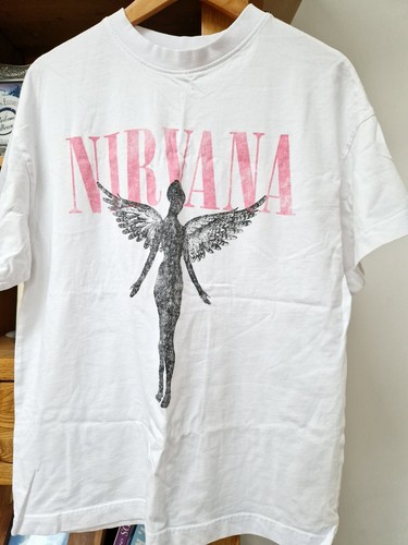 Nirvana white shirt worn - nirvana, t-shirt