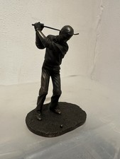 Pp51 To The Pin Take Base D Made In England Golfer and Club Bronze Figurine