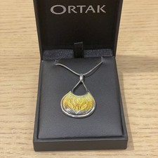 Ortak Leah Silver Enamel Pendant 24x36mm RRP £130 EP293