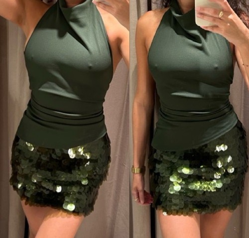Zara festival green large - green,