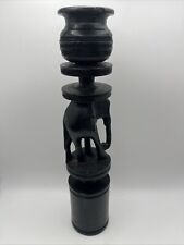 Hand Carved Wooden Candle