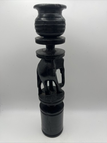 Hand carved wooden candle - hand,