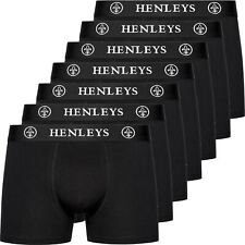 HENLEYS Mens 5/6/7 Pack Designer Trunks Multipack Black Shorts Underwear Boxer