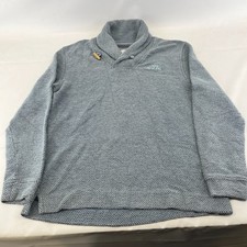 Weird Fish Macaroni Fleece Jumper in Blue Embroidered Logo Men’s size XL