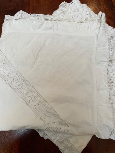 Pair antique french linen - pair,