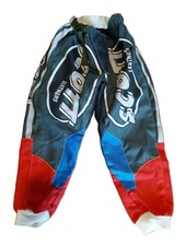 Scott Leathers Kids Motorcycle MX Textile Trousers Blue Red Clearance 