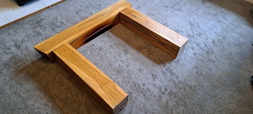 Solid oak fire surround - solid, rustic