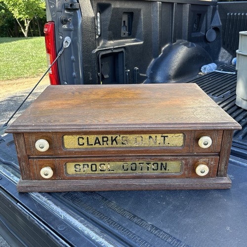 Antique spool cabinet clark - cabinet, clark's
