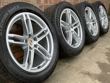 Genuine Porsche Macan 19” Silver Alloy Wheels + Michelin Tyres 95B Set Staggered