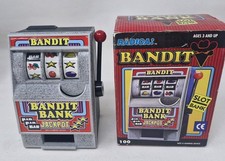 Retro Vintage Radica Bandit Bank JACKPOT Mini Slot Machine Coin Bank