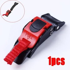 1PC Motorcycle Helmet Speed Clip Chin Strap Quick Release Pull Buckle Black Red