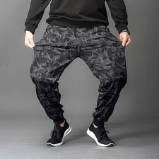 .Mens Baggy Sports Gym Running Jogging Fitness Drawstring Quick Dry Harem Pants.