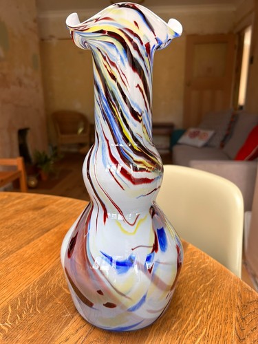 Vintage multicolour art glass - art,