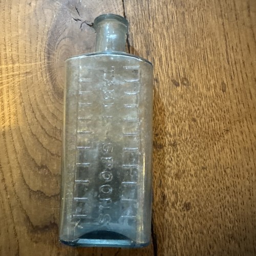 Antique glass medicine bottle - glass,