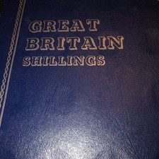 Whitman Folder/ One Shilling Coin Collection /1953 to 1966 : Complete : 32 Coins