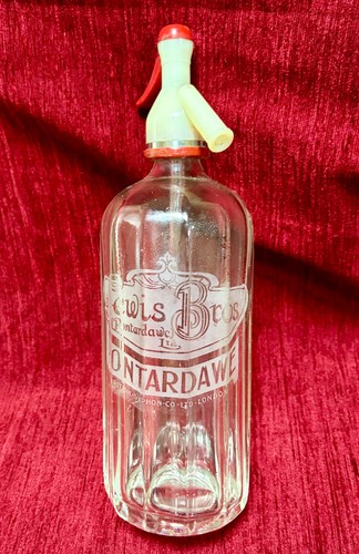 Antique soda syphon - , etched