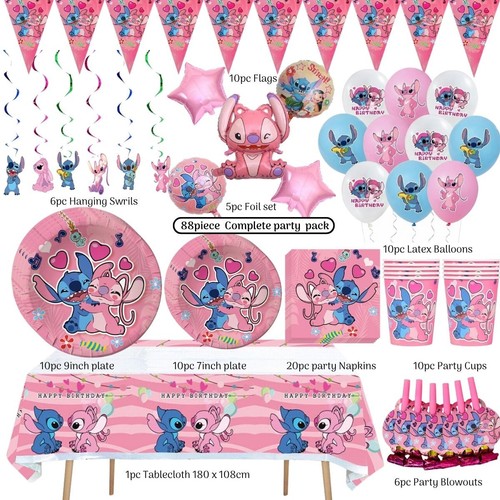 Pink lilo stitch birthday - &,