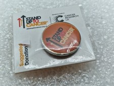 Cancer Research -STAND UP TO CANCER Orange SU2C PIN BADGE RARE NEW 