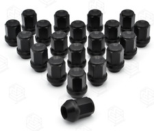 20x M14 x 1.5 Alloy Wheel Nuts 19mm Hex Black Bolts Lugs FORD TRANSIT CUSTOM 13+