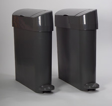 GREY SANITARY BIN PEDAL OPERATED  22 Litre includes 100 free liners per order.