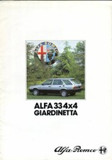 Alfa Romeo 33 4x4 Giardinetta Estate Car 1985 UK market sales brochure