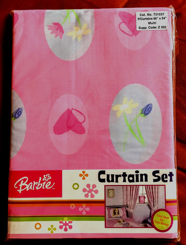 Barbie cotton curtains - barbie,