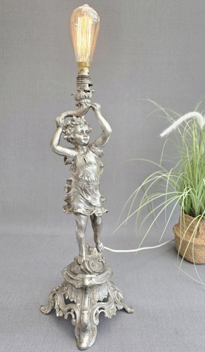 Vintage cherub lamp figural - cherub,