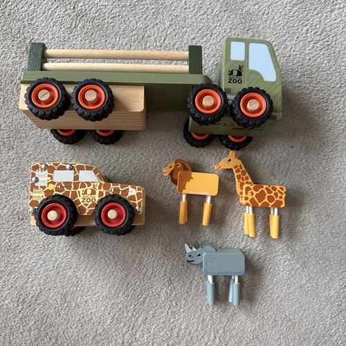 Aldi wooden zoo safari lorry - aldi,