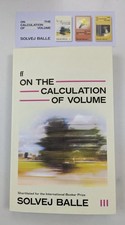 SIGNED - On the Calculation Of Volume III By Solvej Balle New 1st Ed Paperback